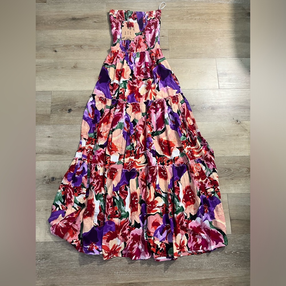 Anthropology floral maxi dress